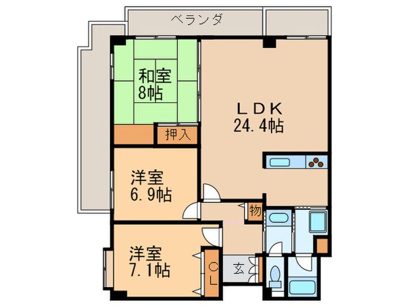 シャトレ御棚の物件間取画像